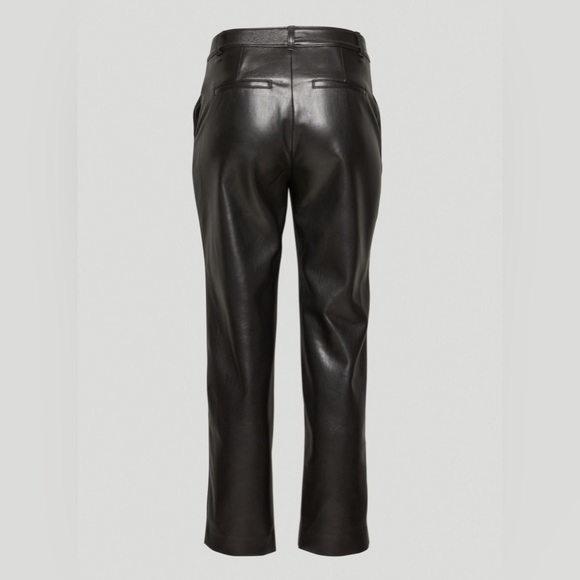 Aritzia Babaton Command Cropped Black Leather Pant Size 2 - Picture 5 of 12